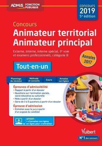 Concours Animateur territorial et Animateur principal - Catégorie B - Tout-en-un - Concours 2019