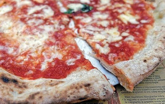 Closeup of traditional Italian pizza Margherita