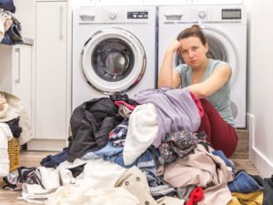 Child of an alcoholic with dirty laundry
