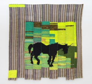 Woven item: Diedrick Brackens, unicorn kente, 2018. 