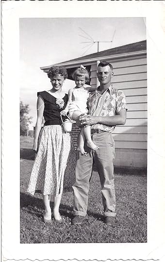 Toddler Nancy Zieman with her Mother and Father in 1956
