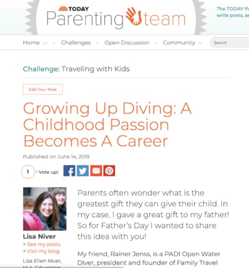 TODAY Growing up scuba diving by Lisa Niver