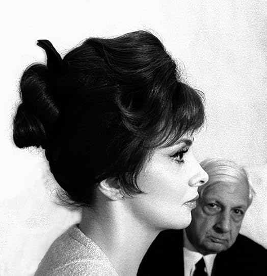 Paolo Di Paolo, Gina Lollobrigida and Giorgio De Chirico. Portrait of young woman and old man.