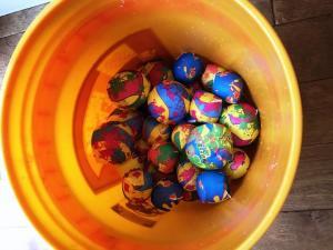 VBS recreation, Vacation Bible School outdoor activities, outdoor group games for kids, water balls not balloons, relay races