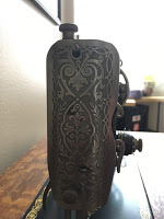 detail of sewing machine