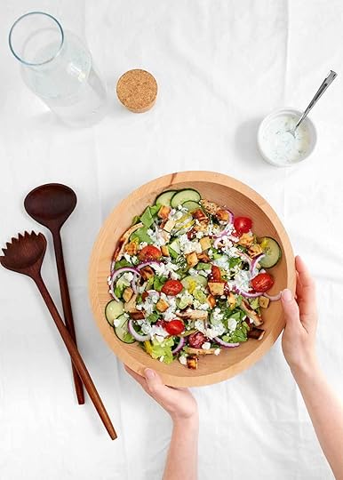 family style chicken gyro salad from the faux martha