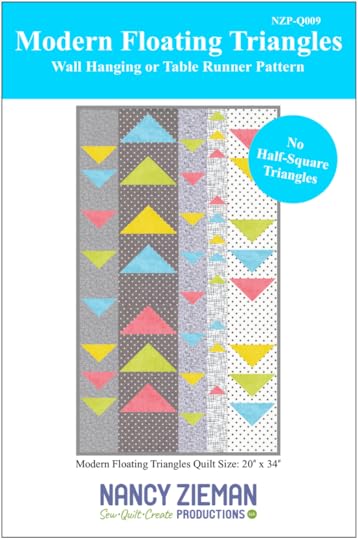 NEW! Modern Floating Triangles Wall Hanging and Table Runner Pattern by Nancy Zieman Productions