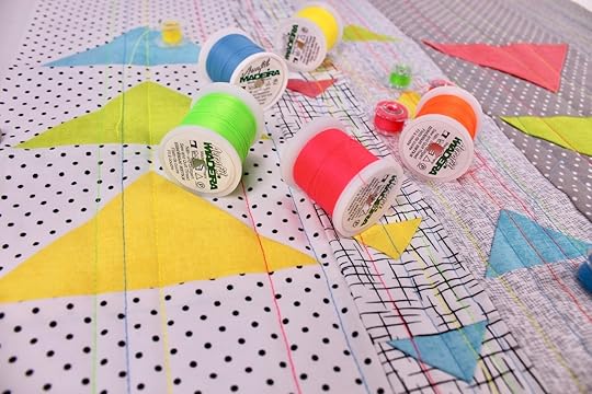 Madeira Rayon Thread and Modern Floating Triangles Quilt by Nancy Zieman Productions