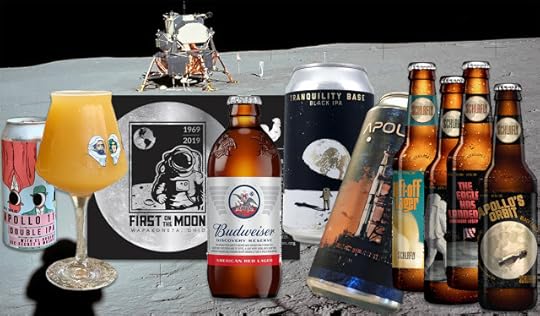 Composite image of beers celebrating the 50th anniversary of Apollo 11
