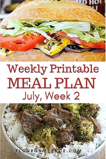 July Weekly Meal Plan 2