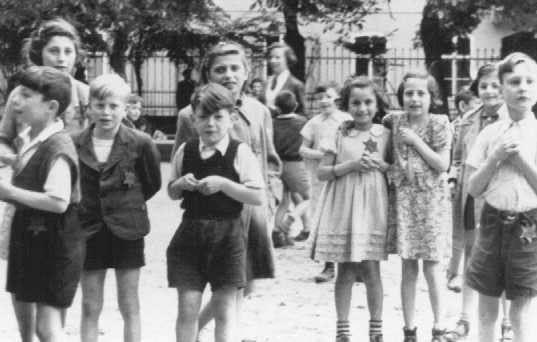 Children at Terezin during Red Cross visit