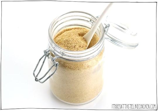 Tofu Scramble Spice Mix! Just 5 ingredients to make your own homemade spice mix that will make your tofu taste like eggs! Make ahead and have it ready to go so breakfast will be ready in a jiffy! #itdoesnttastelikechicken #vegan #tofu