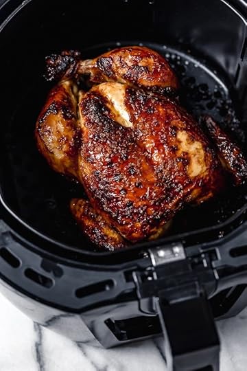 This Buttermilk-Marinated Air Fryer Whole Roasted Chicken comes out unbelievably juicy and delicious, and it's so easy to make, just 3 ingredients!