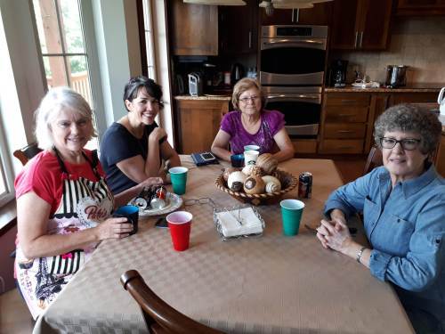 My Son's Wedding - friends and family helping at the wedding