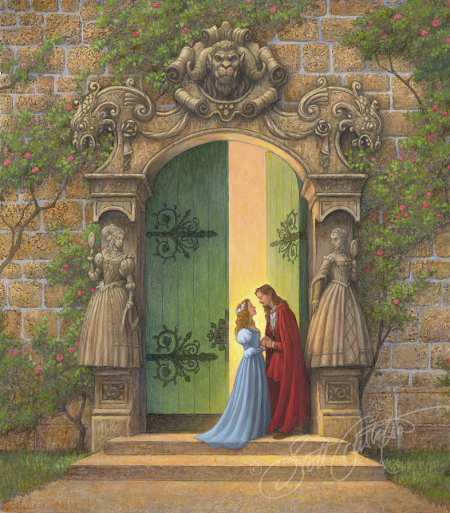 Beauty and the Beast (now a prince) by Scott Gutavson