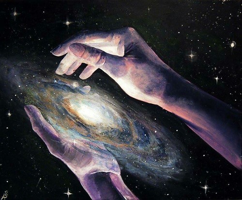 galaxy, art, and space image