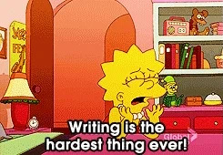 lisa simpson writing GIF
