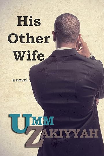Book cover to His Other Wife novel, back profile of African American man wearing a suit and thinking deeply