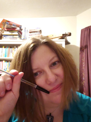 Cathy Elcik with pen