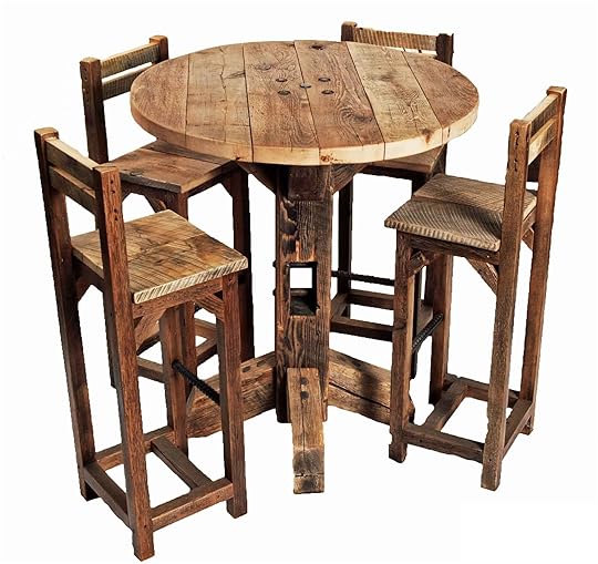 Circular Kitchen Tables and Chairs Furniture Old Rustic Small High Round top Kitchen Table