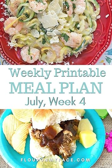 July Weekly Meal Plan 4 menu plan preview