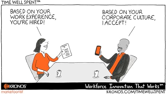 Kronos Time Well Spent cartoon job candidate interview good corporate culture