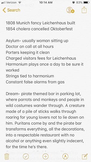 Here you can see notes on one of my history story ideas and one of my dreams!