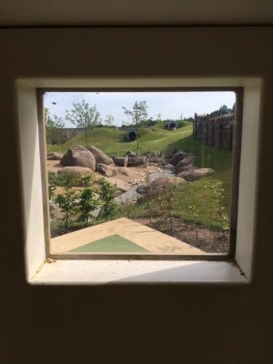view from castle window, almost at the book cover now