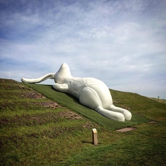 huge white rabbit