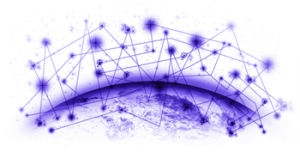Illustration of a planet edge with network lines