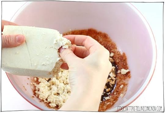 Vegan chorizo tofu crumbles! Easy to make and can be prepared ahead of time, this vegan chorizo recipe can be used to amp up any dish! Sprinkle it on pizza, tacos, in a burrito, in a bowl, on nachos, in rice, on top of roasted potatoes, on soup, in a stuffed pepper, or anywhere you like. #itdoesnttastelikechicken #veganrecipe