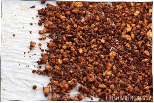 Vegan chorizo tofu crumbles! Easy to make and can be prepared ahead of time, this vegan chorizo recipe can be used to amp up any dish! Sprinkle it on pizza, tacos, in a burrito, in a bowl, on nachos, in rice, on top of roasted potatoes, on soup, in a stuffed pepper, or anywhere you like. #itdoesnttastelikechicken #veganrecipe