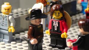 Lego version of the Doc and Ringo cup duel