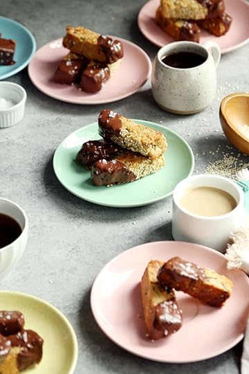 Tahini and Pistachio Biscotti