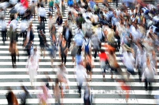 Pedestrians each with their own vivid and complex life