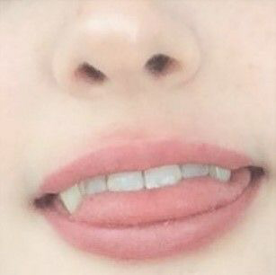 vampire, fangs, and mouth image