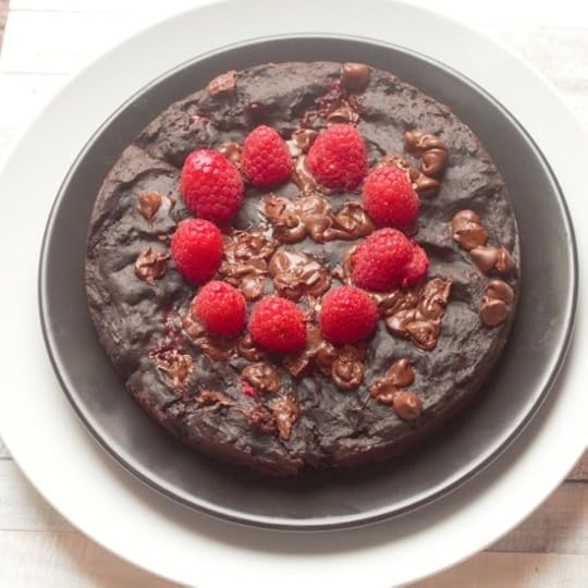 Chocolate Raspberry Brownie Cake