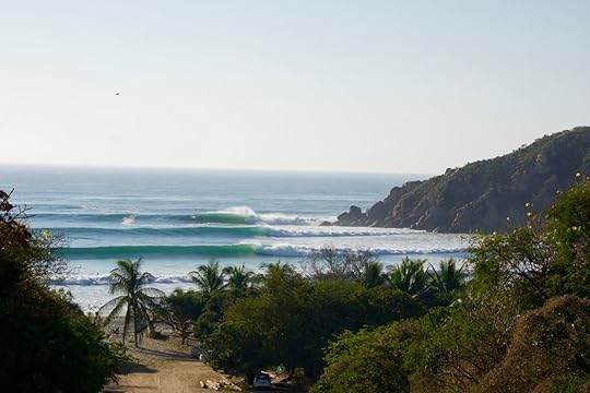 Barra de la cruz, Oaxaca on a day when the swell was double over head