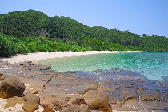 The natural beach in the west of Iriomote Island, Okinawa, Japan