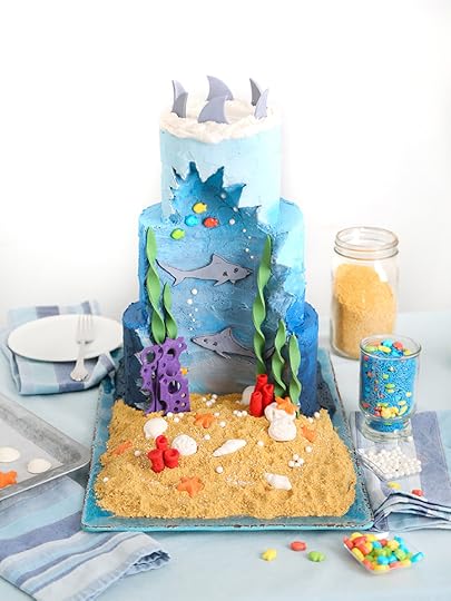 Shark Week Diorama Cake