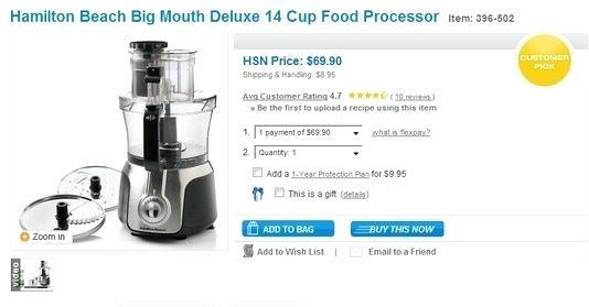 hamilton beach wide mouth food processor offers this cup for shipping and handling when you checkout add off new customer 70579 big duo 14 fo