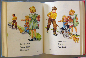 Dick and Jane open book