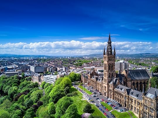 Aerial view of Glasgow, Scotland, UK