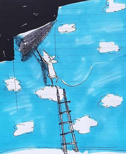 Blue Skies - developmental art from my rejected idea © 2019 by Tim Warnes