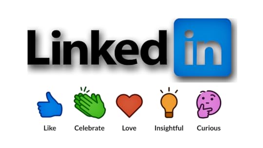 LinkedIn Logo and new LinkedIn reactions set with like, love, celebrate, insightful and curious