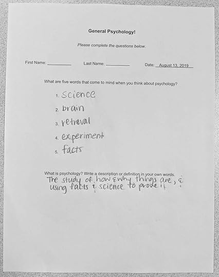 Student Response on August 13, 2019