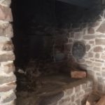 old fashioned open fireplace