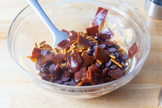 add the caramel pieces