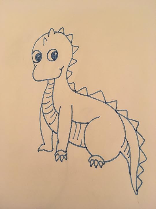 Little blue dragon no wings little spikes