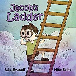 book cover from children's picture book Jacob's Ladder by author Jake Evanoff